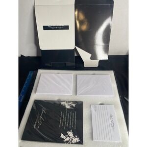 Share a Memory Funeral Guest Book Box Set with Cards and Thank You Notes Black
